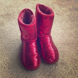 Red sequin uggs